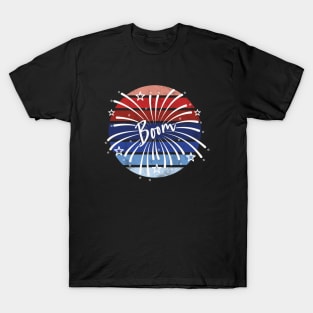 Boom Fireworks Red White And Blue Sunset T-Shirt